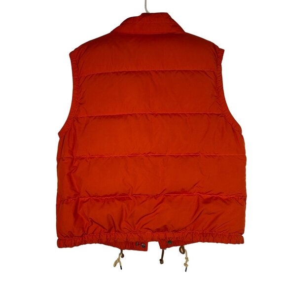 VTG Polo Ralph Lauren Orange Puffer Vest L With Embroidered Logo Mens Outerwear - Picture 2 of 13